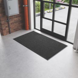 Essentials  Entrance Mat Black & Grey 900mm x 600mm x 6mm