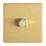 Contactum Lyric 1-Gang 2-Way  Dimmer Switch  Brushed Brass