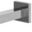 ETAL Veda Square Wall Mounted Shower Arm Chrome 360mm x 25mm