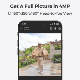 Reolink  D340B Wired or Wireless Battery Video Doorbell Black