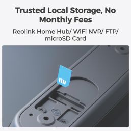 Reolink  D340B Wired or Wireless Battery Video Doorbell Black