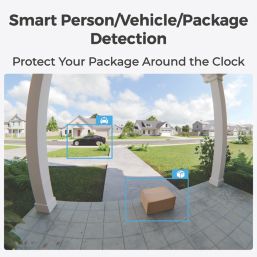 Reolink  D340B Wired or Wireless Battery Video Doorbell Black