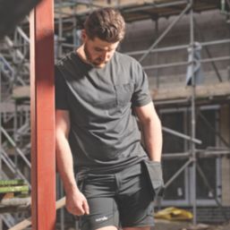 Scruffs Eco Worker Pocket Short Sleeve T-Shirt Charcoal X Large 45-48" Chest