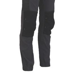 DEWALT Jefferson Work Trousers Grey/Black 38" W 31" L