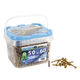 Optimaxx  PZ Countersunk  Wood Screws 5mm x 60mm 500 Pack