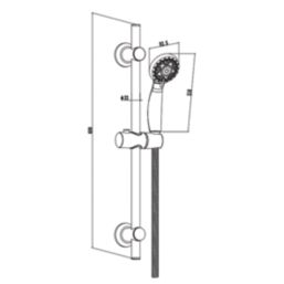 ETAL Dew Slide Rail Shower Kit Chrome