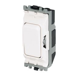 MK Grid Plus 20A Grid DP Control Switch White  with Colour-Matched Inserts