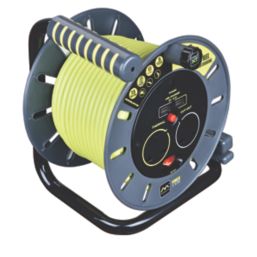 PRO XT 13A 2-Gang 25m  Cable Reel + 2.1A 2-Outlet Type A USB Charger 240V