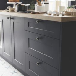 Essentials Chervil Round Cabinet Knob Antique Pewter 32mm 2 Pieces