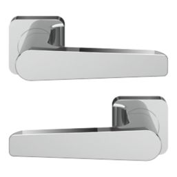 Smith & Locke Hanveg Door Handle Pair Polished Chrome