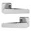 Smith & Locke Hanveg Door Handle Pair Polished Chrome