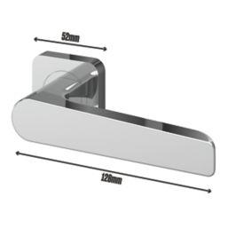 Smith & Locke Hanveg Door Handle Pair Polished Chrome