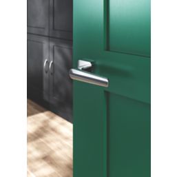 Smith & Locke Hanveg Door Handle Pair Polished Chrome