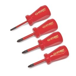 C.K  Mixed Stubby VDE Screwdriver Set 4 Pieces