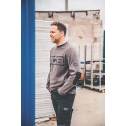 JCB Trade Crew Sweatshirt Grey Medium 40-42" Chest