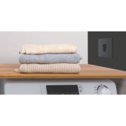 British General Evolve 20A 1-Gang DP Control Switch Grey with LED with Black Inserts