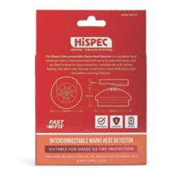 Hispec Fast Fix HE/FF Mains Interlinked Heat Alarm