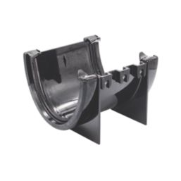 FloPlast Hi-Cap uPVC Half Round Union Bracket Black 115mm