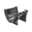 FloPlast Hi-Cap uPVC Half Round Union Bracket Black 115mm
