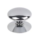Essentials  Traditional Victorian Cabinet Door Knobs Polished Chrome 38mm 5 Pack
