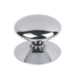Essentials  Traditional Victorian Cabinet Door Knobs Polished Chrome 38mm 5 Pack