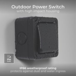 British General  IP66 20A 1-Gang 2-Way Weatherproof Outdoor Switch with LED