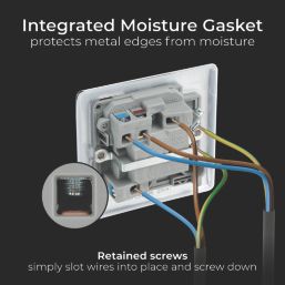 British General Nexus Metal 13A Switched Fused Spur  Polished Chrome
