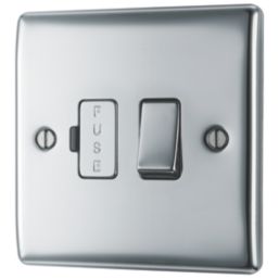 British General Nexus Metal 13A Switched Fused Spur  Polished Chrome