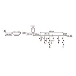 ExtendLite 100 LED Indoor & Outdoor Ice White Connectable Icicle Christmas Light Master Kit