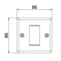 LAP  1-Module Modular Faceplate Matt Black