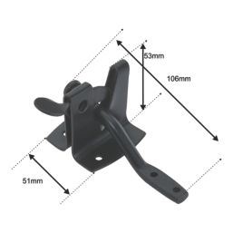 Smith & Locke Auto Gate Latch Black 50mm