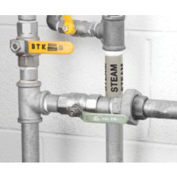 Essentials Steam Pipe Marking Tape White 33m x 50mm