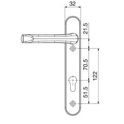 Mila ProLinea Type A Lever Door Handles Pair White