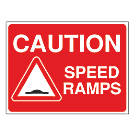 "Caution Speed Ramps" Sign 450mm x 600mm