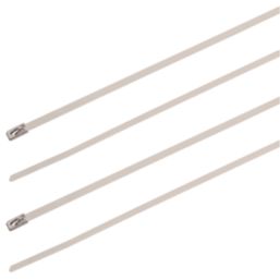 Essentials Stainless Steel Cable Ties Metallic 36cm x 0.46cm 100 Pack