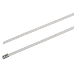 Essentials Stainless Steel Cable Ties Metallic 36cm x 0.46cm 100 Pack