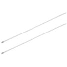 Essentials Stainless Steel Cable Ties Metallic 36cm x 0.46cm 100 Pack