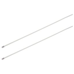 Essentials Stainless Steel Cable Ties Metallic 36cm x 0.46cm 100 Pack