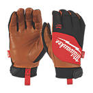 Milwaukee Hybrid Leather Gloves Black / Brown Medium