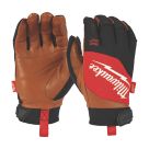 Milwaukee Hybrid Leather Gloves Black/Brown Medium