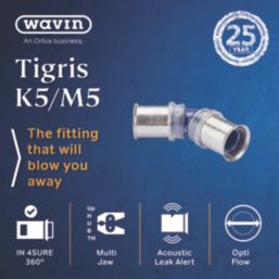 Wavin Tigris  Multi-Layer Composite Press-Fit Equal 45° Elbow 25mm 10 Pack