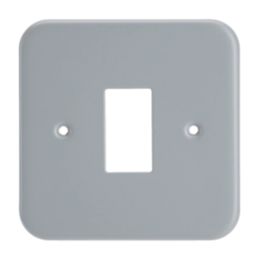 Contactum  1-Module Grid Metal Clad Faceplate