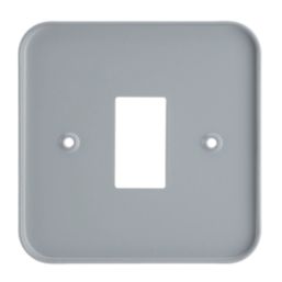 Contactum  1-Module Grid Metal Clad Faceplate