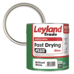 Leyland Trade 2.5Ltr Brilliant White Gloss Water-Based Trim Paint