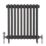 Arroll UK-18 15mm x 1/2" Black Nickel Angled Traditional Thermostatic Radiator Valve & Lockshield