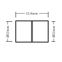 Flomasta  Copper End Feed Equal Couplers 22mm 2 Pack
