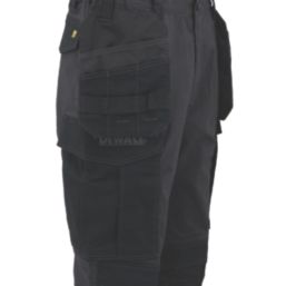 DEWALT Lubec Work Trousers Grey / Black 34" W 31" L