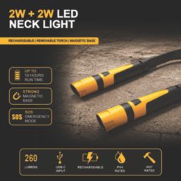Briticent  Rechargeable LED Neck Light Black & Yellow 260lm