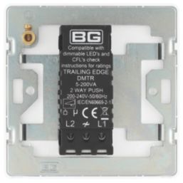 British General Evolve 1-Gang 2-Way LED Dimmer Switch  Pearlescent White with White Inserts