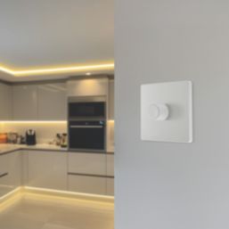 British General Evolve 1-Gang 2-Way LED Dimmer Switch  Pearlescent White with White Inserts